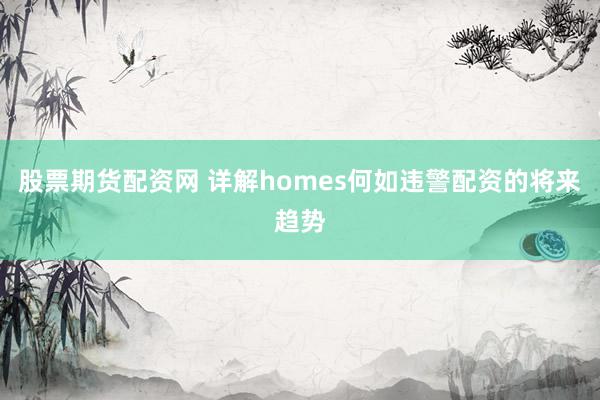 股票期货配资网 详解homes何如违警配资的将来趋势
