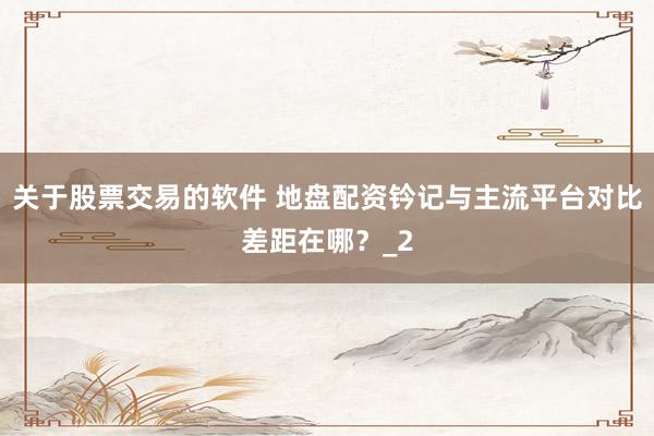 关于股票交易的软件 地盘配资钤记与主流平台对比差距在哪？_2