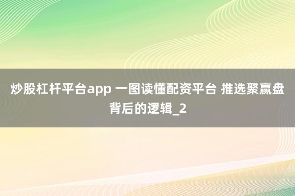 炒股杠杆平台app 一图读懂配资平台 推选聚赢盘背后的逻辑_2
