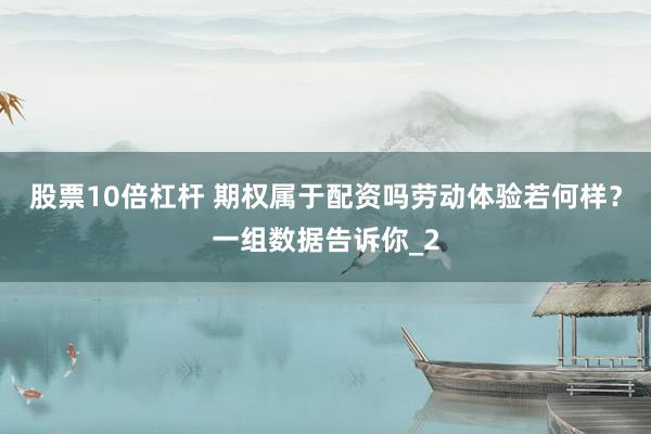 股票10倍杠杆 期权属于配资吗劳动体验若何样？一组数据告诉你_2
