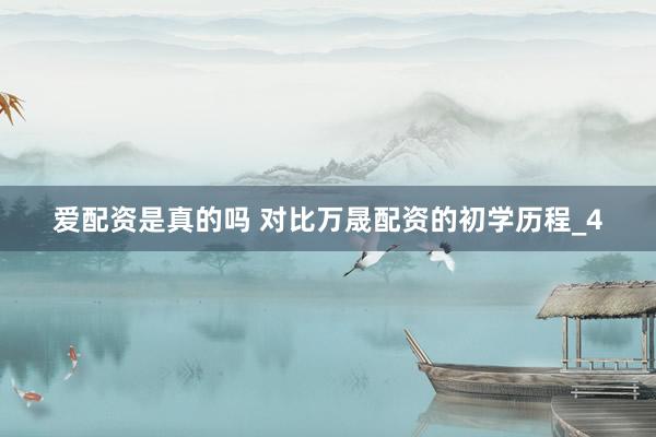 爱配资是真的吗 对比万晟配资的初学历程_4