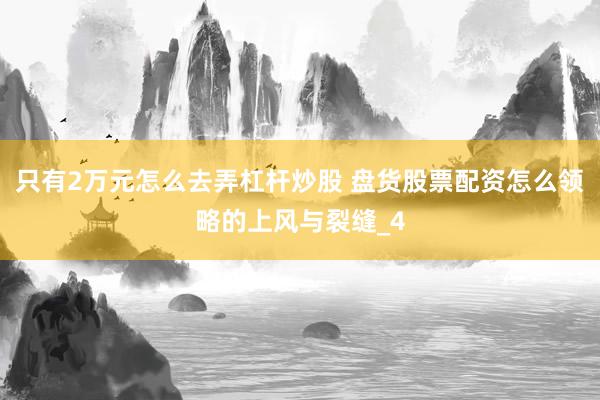 只有2万元怎么去弄杠杆炒股 盘货股票配资怎么领略的上风与裂缝_4