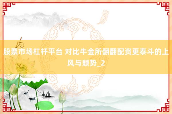 股票市场杠杆平台 对比牛金所翻翻配资更泰斗的上风与颓势_2