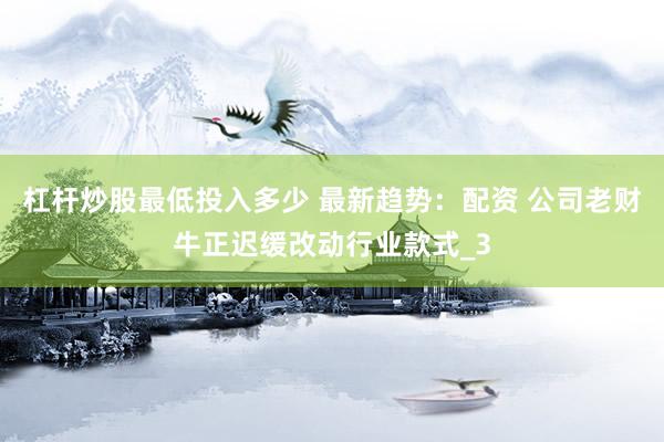 杠杆炒股最低投入多少 最新趋势：配资 公司老财牛正迟缓改动行业款式_3
