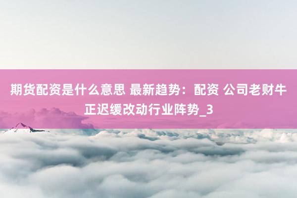 期货配资是什么意思 最新趋势：配资 公司老财牛正迟缓改动行业阵势_3