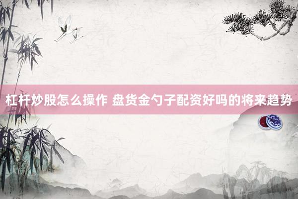 杠杆炒股怎么操作 盘货金勺子配资好吗的将来趋势